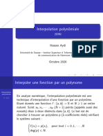 Diapo-Interpolation Polynomiale