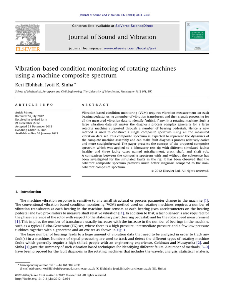 Vibration Monitoring Using Composite Spectrum | PDF | Spectral Density ...