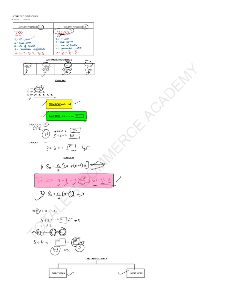 Sequence and series pdf