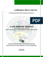 Hilippine Idding Ocuments: 1 Unit Service Vehicle