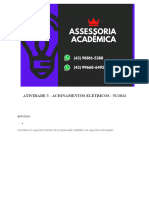 (43)98816 5388 Assessoria Atividade 3 - Acionamentos Elétricos - 51 2024