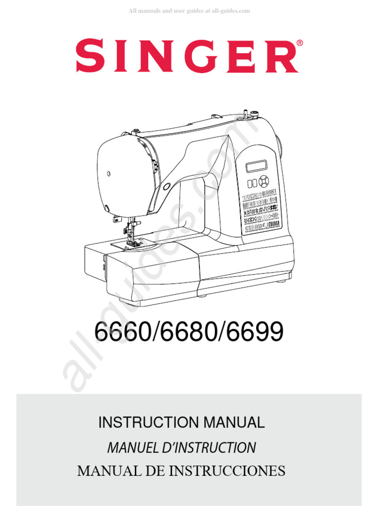 Singer Starlet 6660 Instruction Manual | PDF | Sewing Machine | Textiles