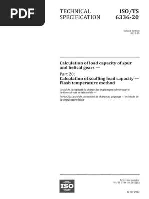 Iso TS 6336-20-2022 PDF | PDF | Wear | Friction