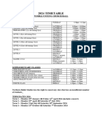 2024 Time Table