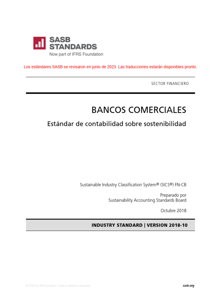 Commercial Banks Standard - Es Es | PDF | normas internacionales de ...