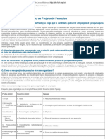 Notas sobre a Apresentação de Projeto de Pesquisa