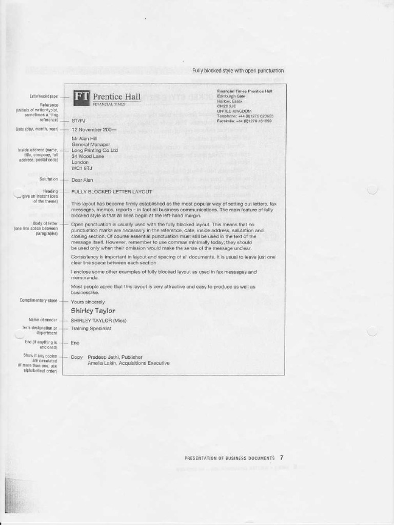 Fully Blocked Style | PDF
