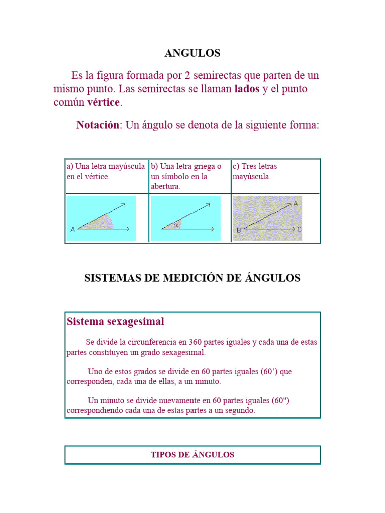 Angulos Pdf Trigonometría Geometría Elemental
