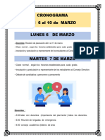 Semana Del 6 Al 10 de Marzo