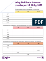 CL M 1702911251 Guia de Trabajo Multiplicando y Dividiendo Numeros Enteros y Decimales Por 10 100 y 1000 - Ver - 4 PDF