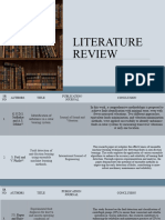 Mini Project Presentation 1 (Literature Review)