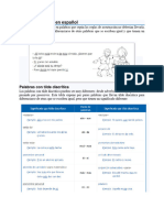 La Tilde Diacrítica en Español