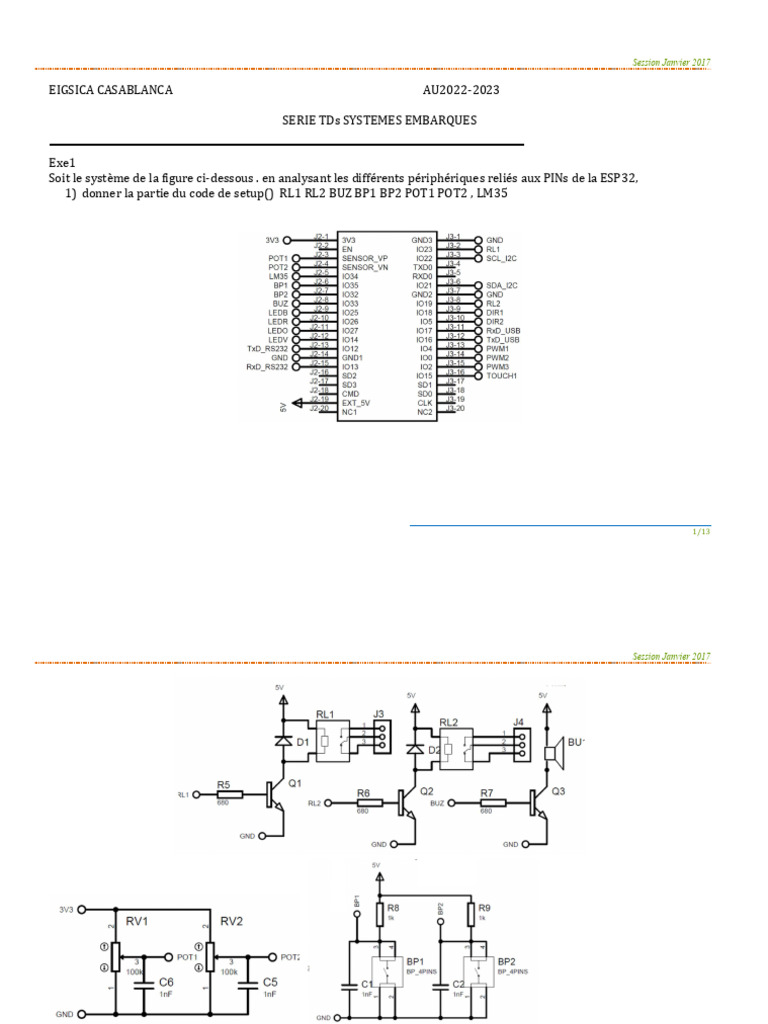 Configuration ESP32 pour contrôle périphériques | PDF | Biens ...