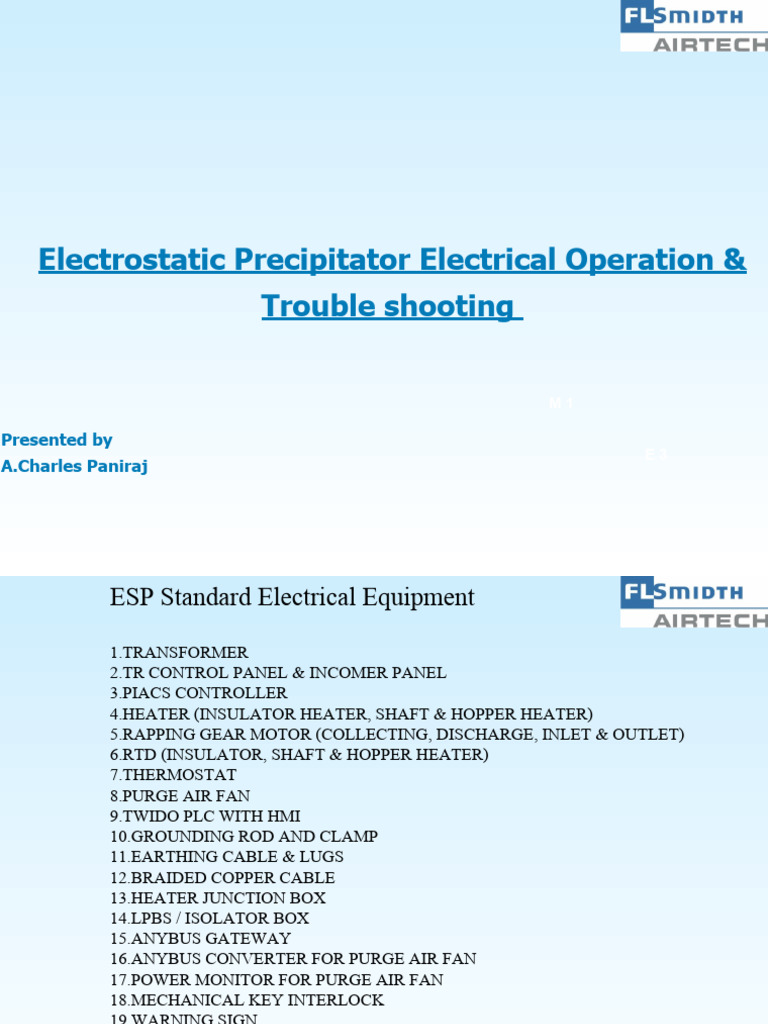 ESP Electrical Operation Overview | PDF | Switch | Insulator (Electricity)