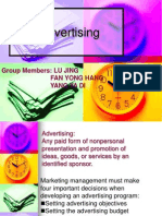 Advertising: Group Members: LU JING Fan Yong Hang Yang Ya Di