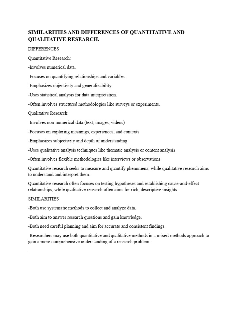 QUANTITATIVE RESEARCH VS QUALITATIVE RESEARCH SIMILARITIES visual data 2