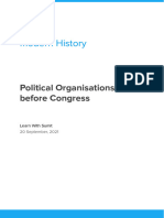 Modern History: Political Organisations Before Congress