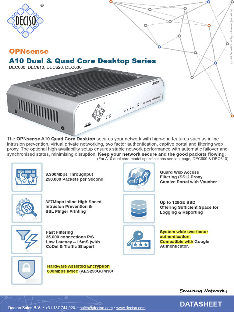 Deciso DEC630 Hardware Firewall | PDF | Computer Network | Domain Name ...