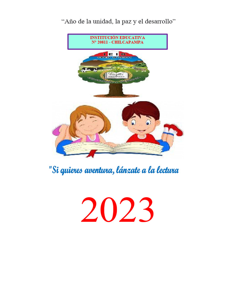 Plan Lector Institucional 2023 | PDF | Educación primaria | Salón de clases