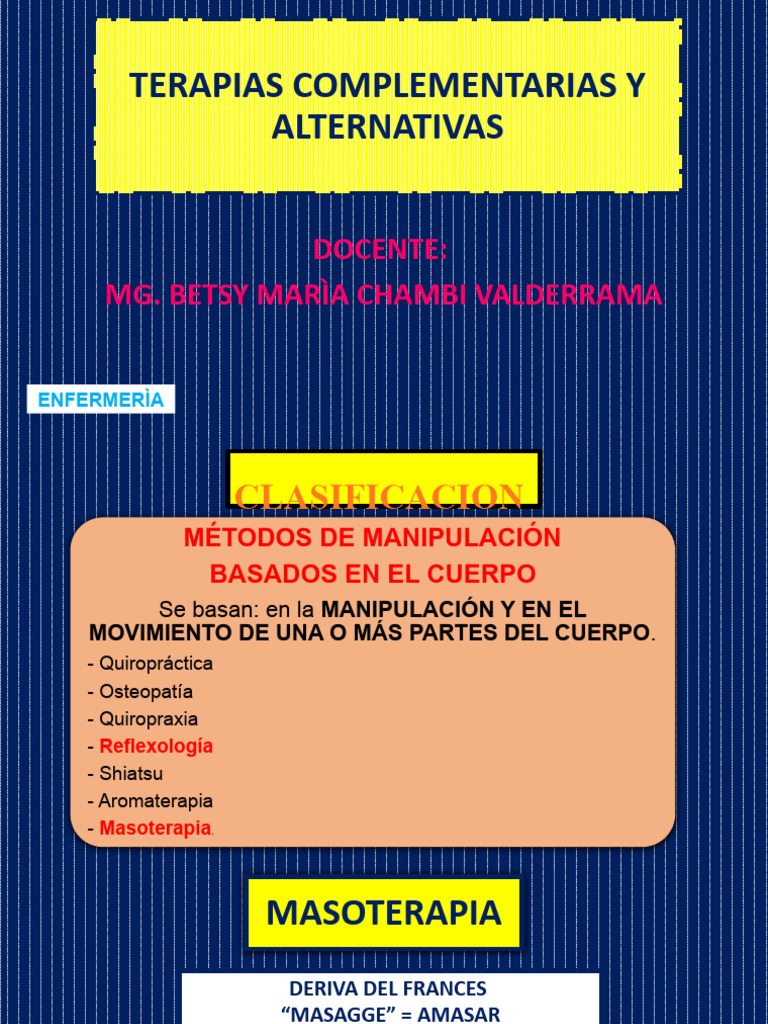 SEMANA 06.11 - 11.11 TErapias Complementarias y Alternativas | PDF ...
