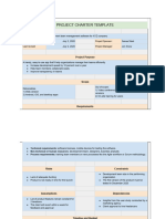 Project Charter Example Template