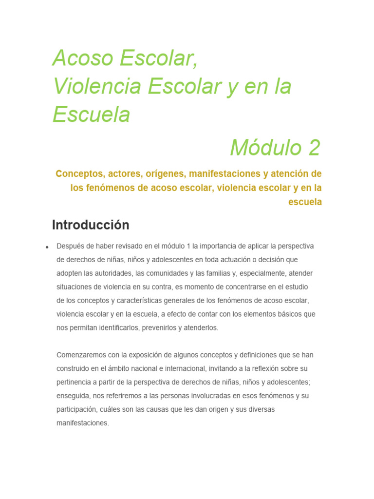 Entendiendo el Acoso y Violencia Escolar | PDF | Violencia | Escuelas