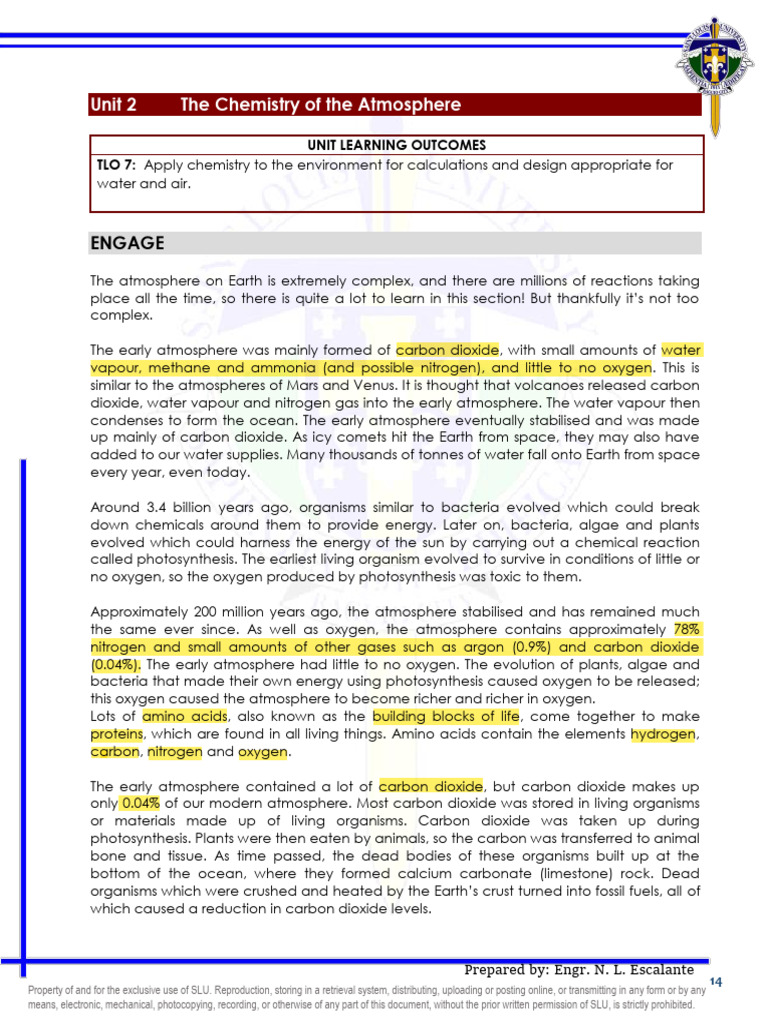 Module 3 - Unit 2 - Enggchem | PDF | Atmosphere Of Earth | Greenhouse ...