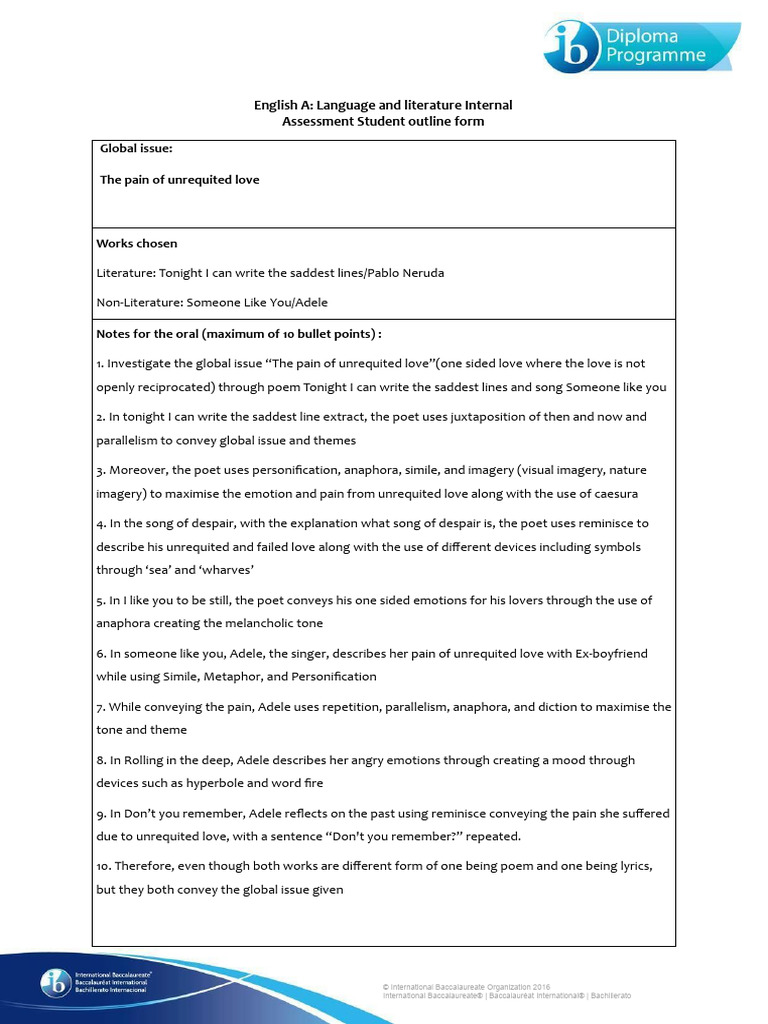 Outline | PDF | Language Arts & Discipline | Poetry
