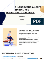 Creating Introduction, Scope and Limitation, and Significant of the Study
