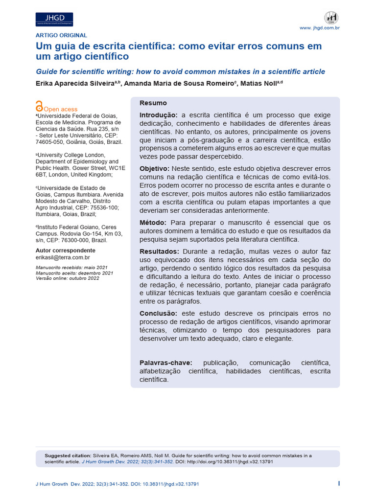 15 Portuguese GUIDE FOR SCIENTIFIC WRITING HOW TO AVOID COMMON MISTAKES ...