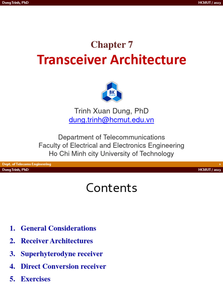 Transceiver Architecture Overview | PDF | Global Positioning System ...