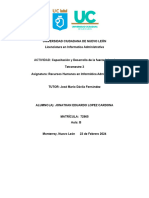 Capacitacion y Desarrollo de La Fuerza Laboral Recursos Humanos en Inform Adminis Jonathan Eduardo Lopez Cardona