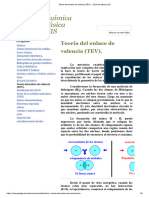 Teoría Del Enlace de Valencia (TEV)