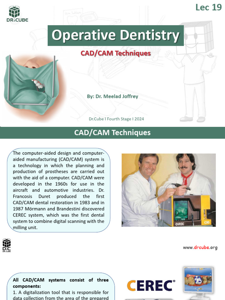 Operative4 Lec.19 CAD - CAM Techniques | PDF | Computer Aided Design ...