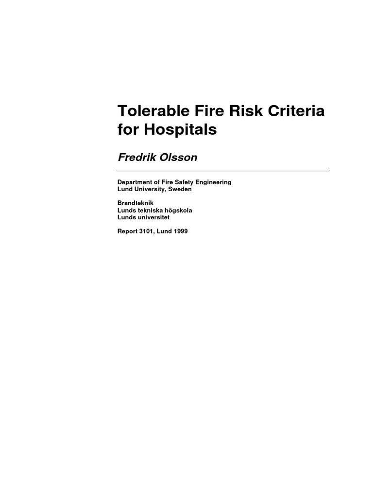 Tolerable Fire Risk Criteria | PDF | Risk | Risk Management
