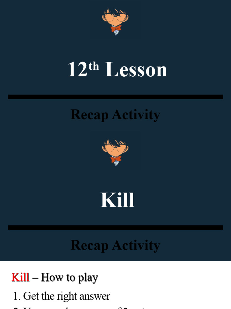 Lesson 12 Recap Activity Guide | PDF