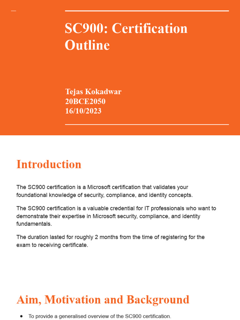 SC900 Certification Overview and Prep Guide | PDF | Security | Computer ...