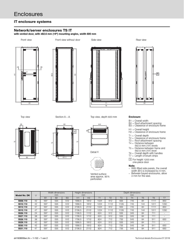 DK 5509.110 IT Enclosure Specifications | PDF | Motor Vehicle