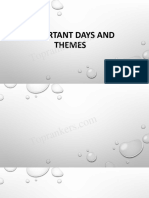 Important Days and Themes - 15692635