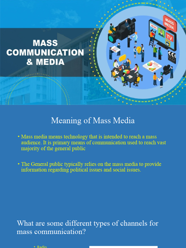 Mass Media and Communication | PDF | Career & Growth | Social Science