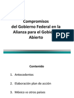 Compromisos de México con la Alianza para el Gobierno Abierto