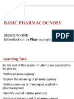 Session 1 - Introduction To Pharmacognosy