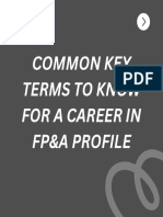Basic Terms To Know For FP&A Career