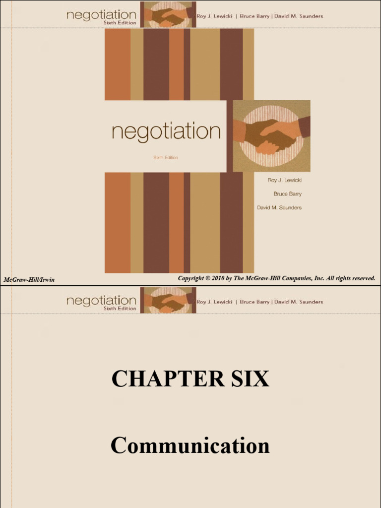 Chap 006 | PDF | Communication | Negotiation