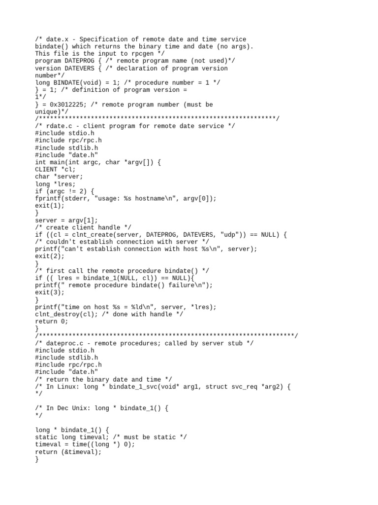 RPC Example | PDF