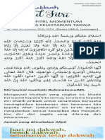 61 - f47 Khutbah Iedul Fithri 05 Idul Fitri, Momentum Menjaga Kelestarian Takwa