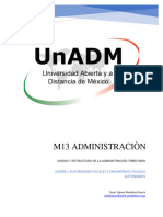 M13 Administraciòn Tributaria: Sesiòn 1 Autoridades Fiscales Y Organismos Fiscales Autònomos