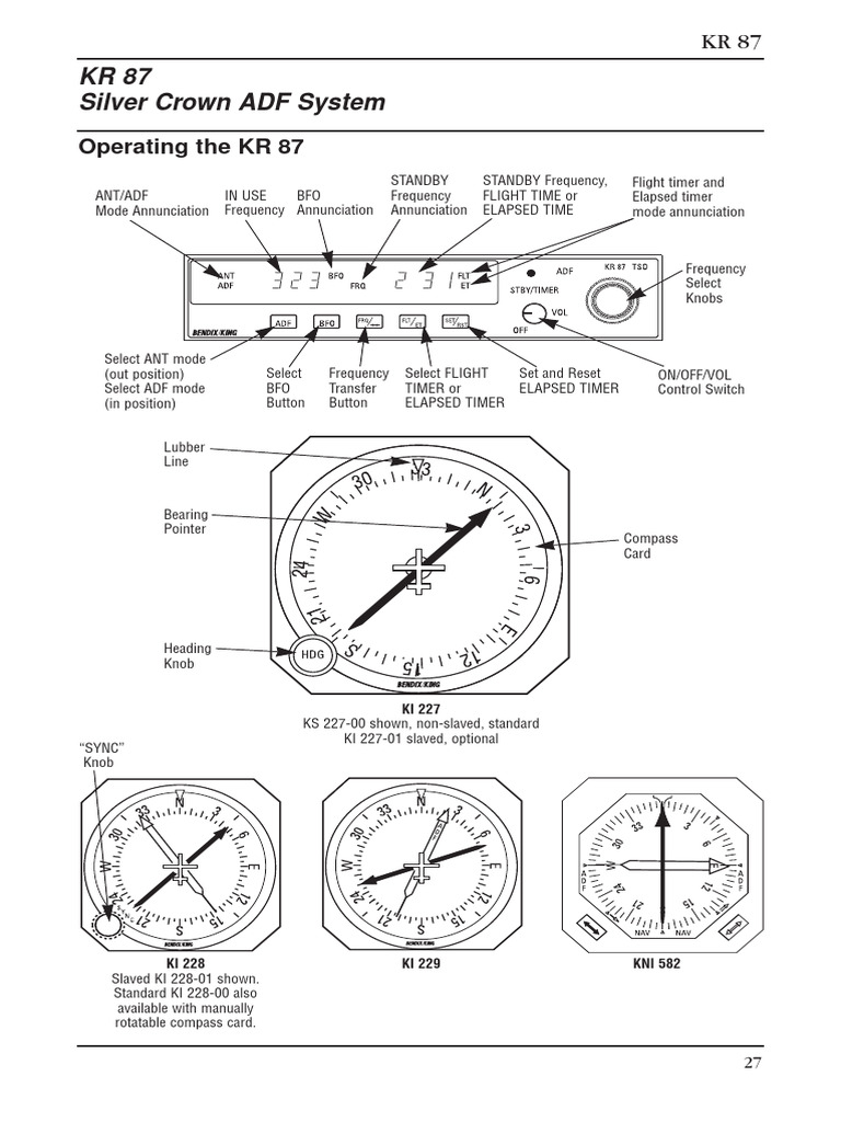 KR 87 Pilot Guide | PDF | Compass | Electrical Engineering