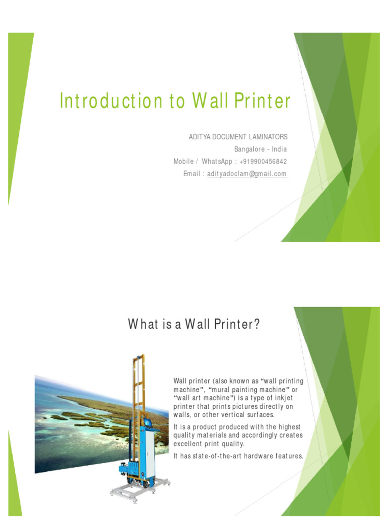 Introduction To Wall Printer Aditya 26.12.2023 | PDF | Printer ...