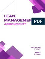 Lean Management: Assignment 1